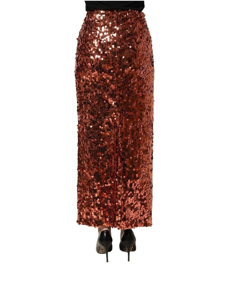 Dolce & Gabbana Skirt in bronze, Silk — view 2