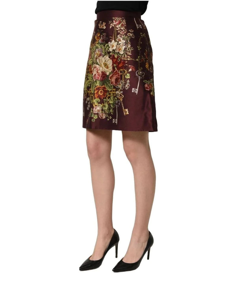 Dolce & Gabbana Skirt in red, Silk — view 4