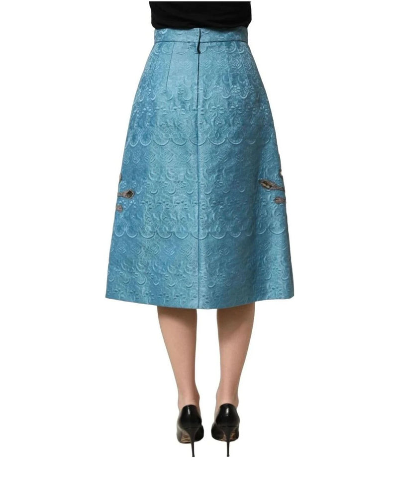 Dolce & Gabbana Skirt in blue, Cotton — view 5