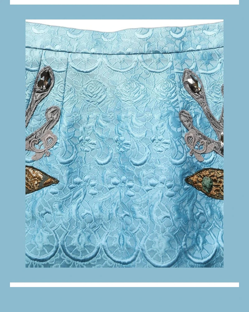 Dolce & Gabbana Skirt in blue, Cotton — view 6