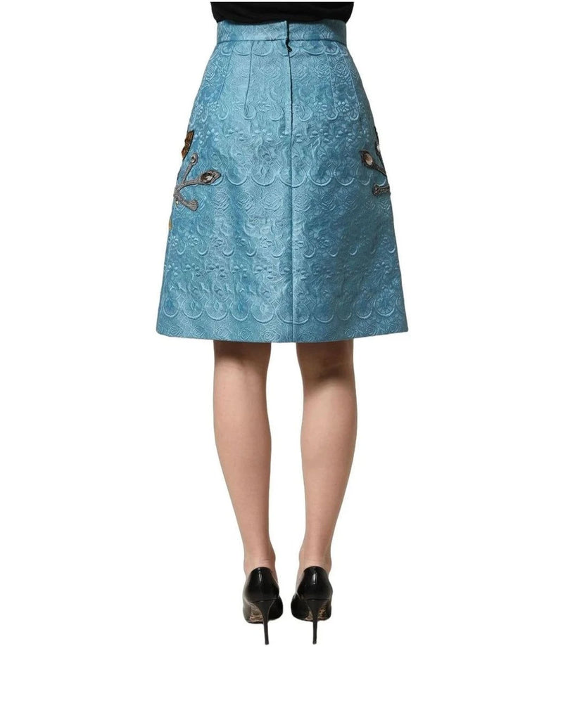 Dolce & Gabbana Skirt in blue, Cotton — view 5