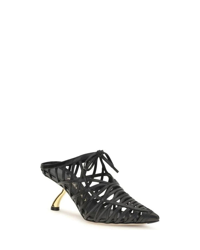 Ferragamo Black Mules 