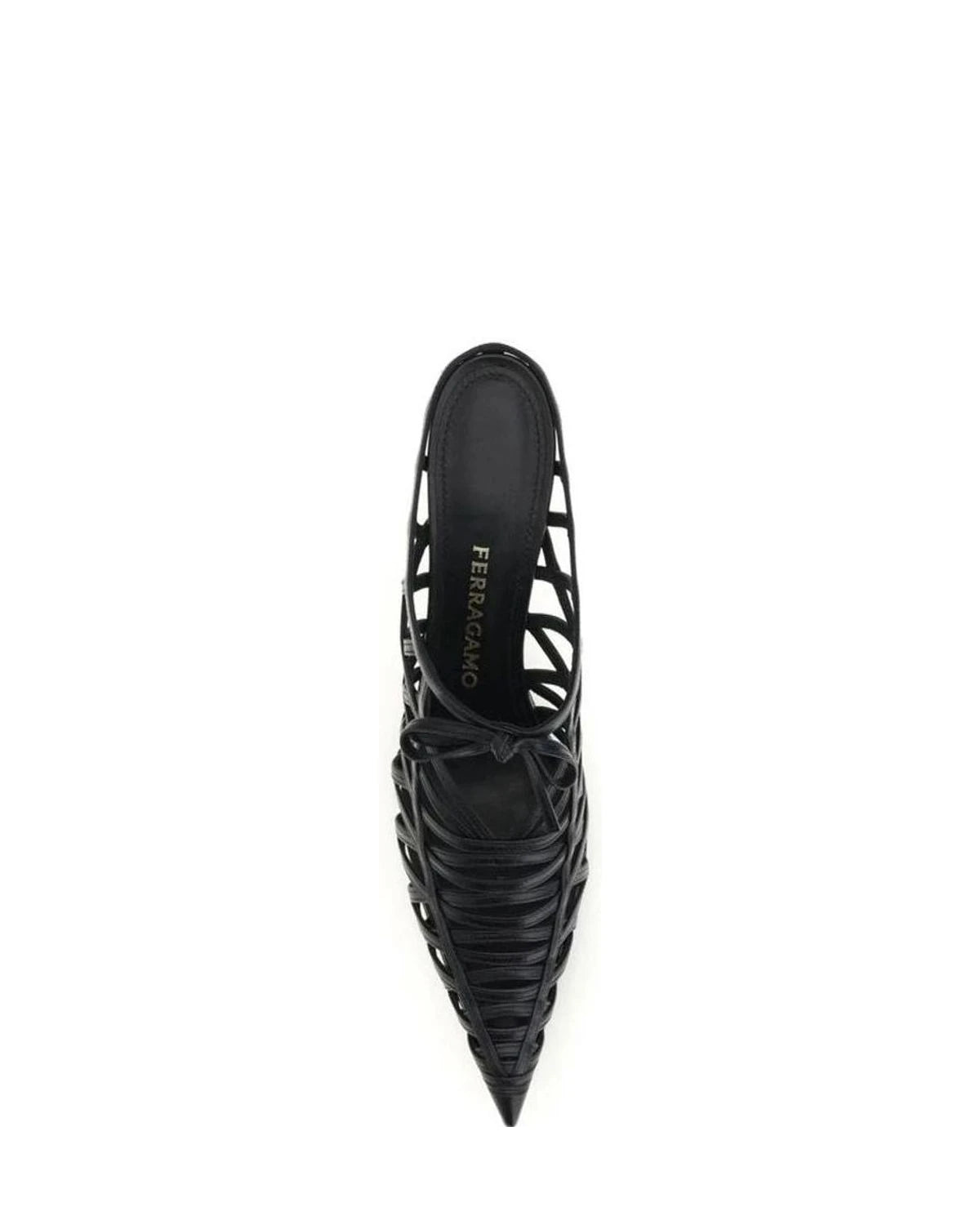 Ferragamo Black Mules 