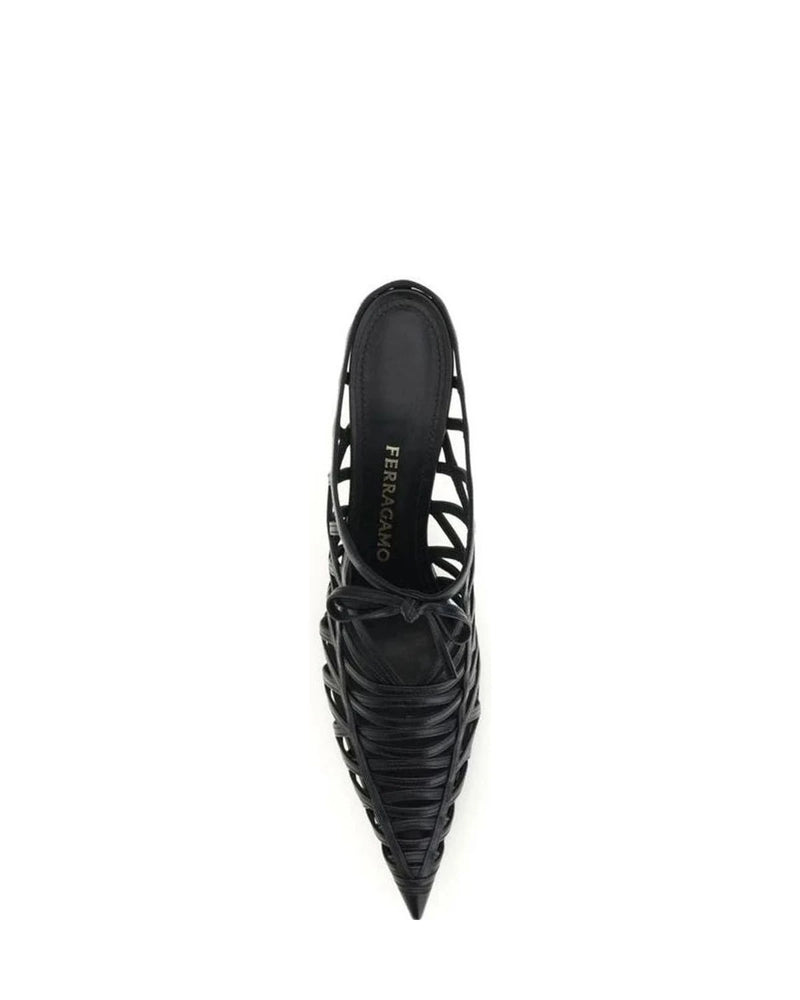 Ferragamo Black Mules 