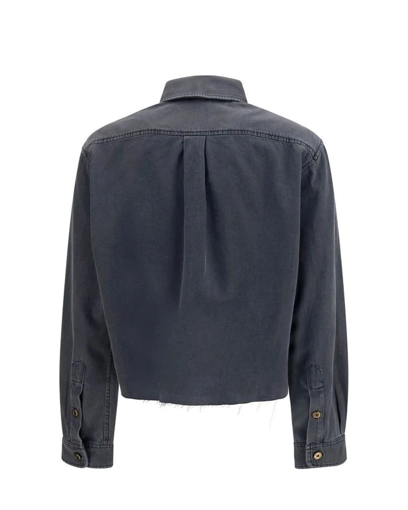 Miu Miu Dress Shirt in gray, Cotton — view 2