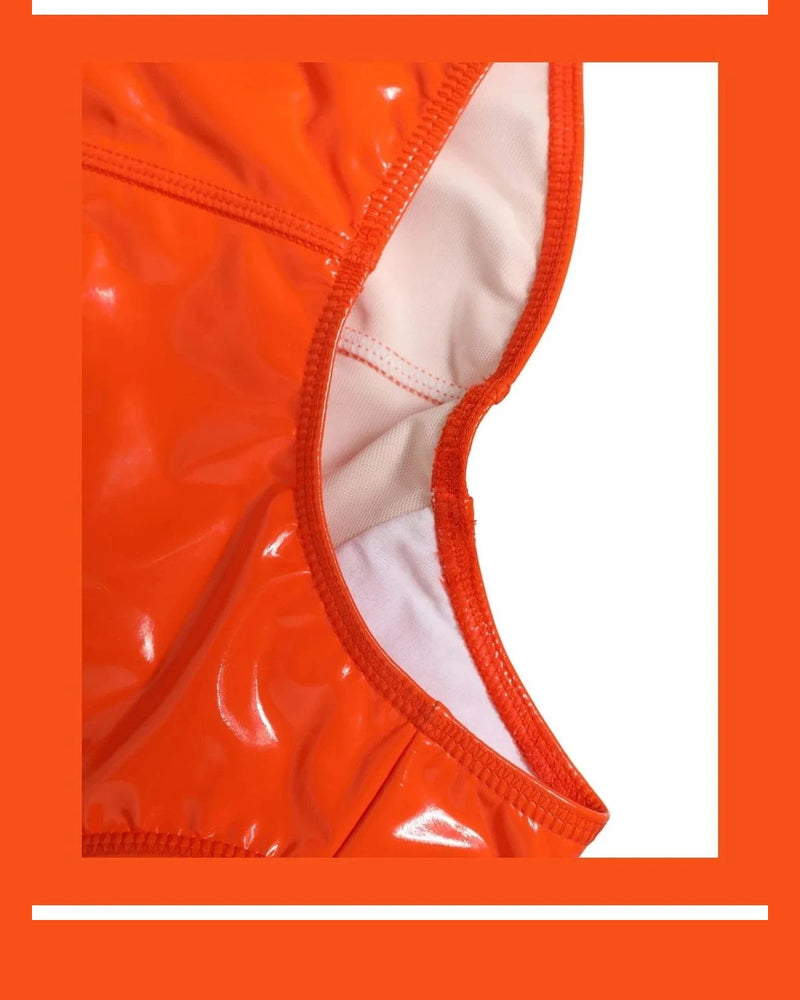 Dolce & Gabbana High Waisted Brief in orange, Elastane — view 4