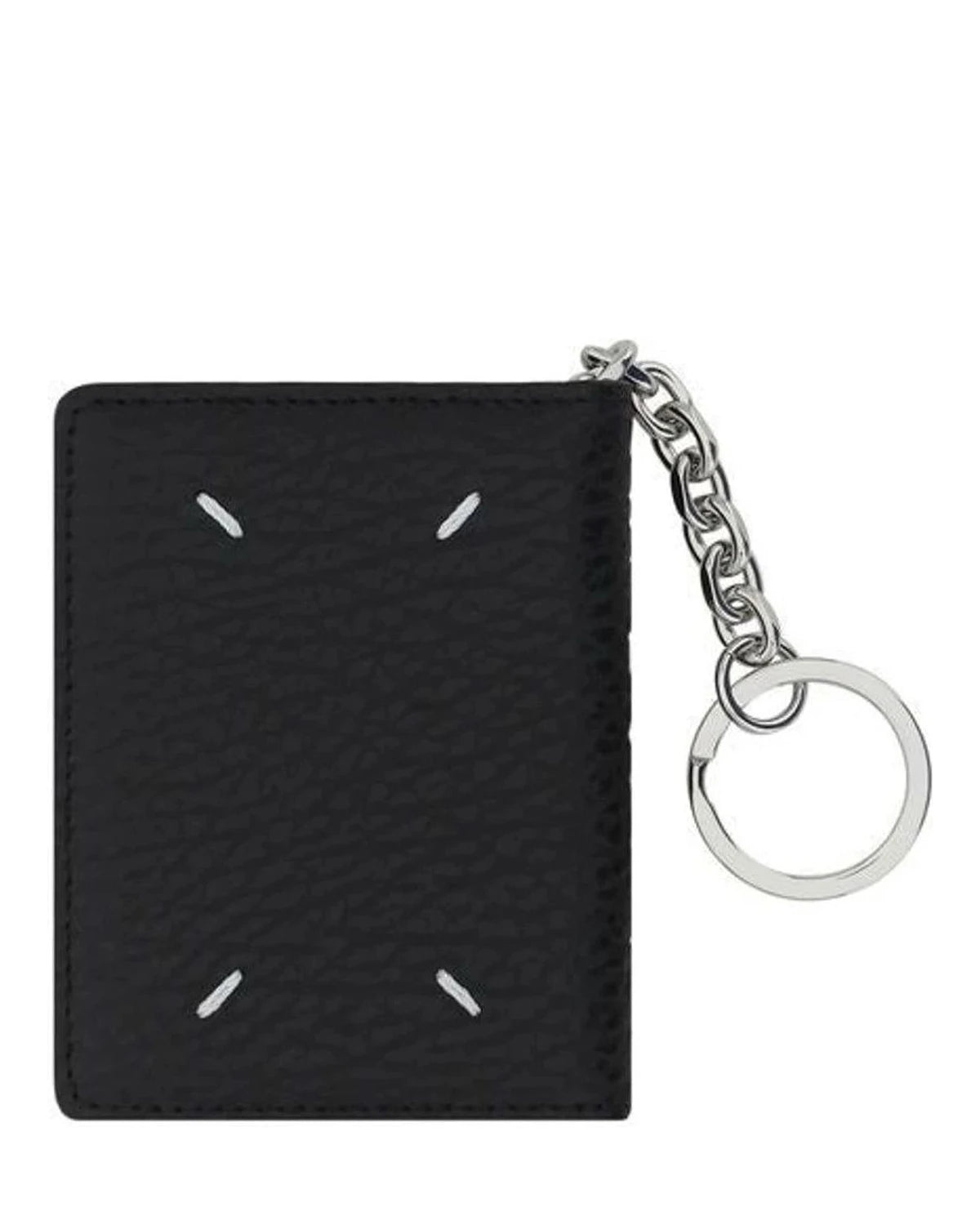 Maison Margiela Keychain in black, Calf Leather — view 2