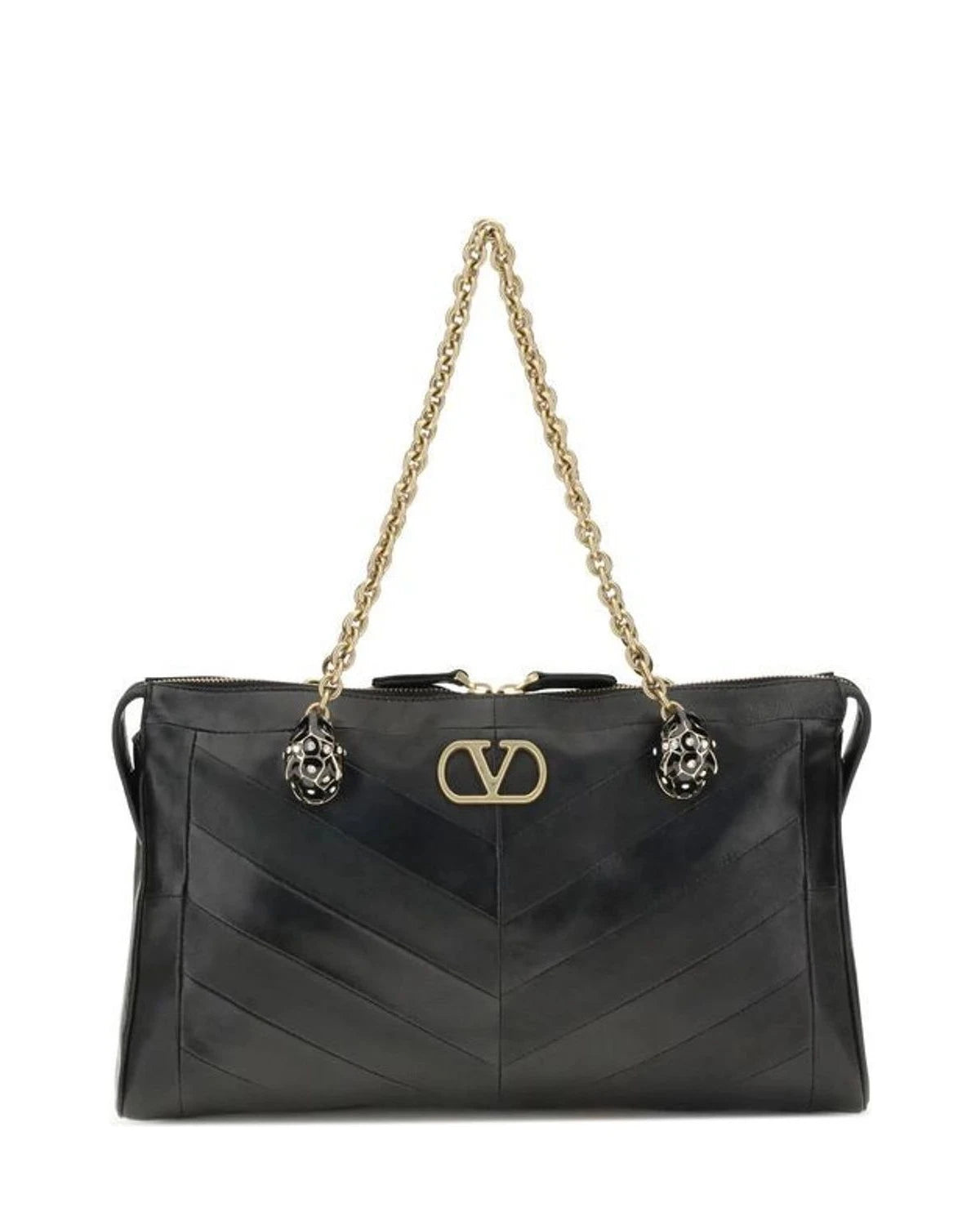 Valentino Garavani Patchwork Black Shoulder Bag 
