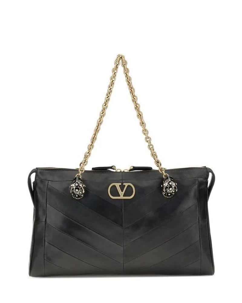 Valentino Garavani Patchwork Black Shoulder Bag 