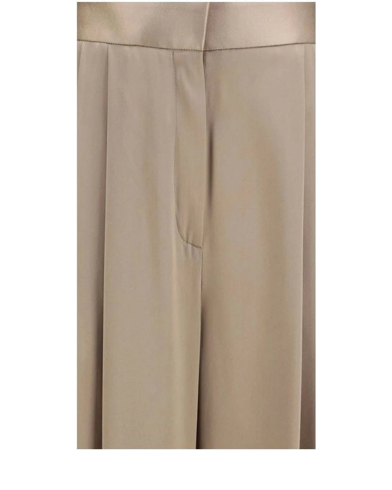 Tom Ford Palazzo Pant in beige, Silk — view 3
