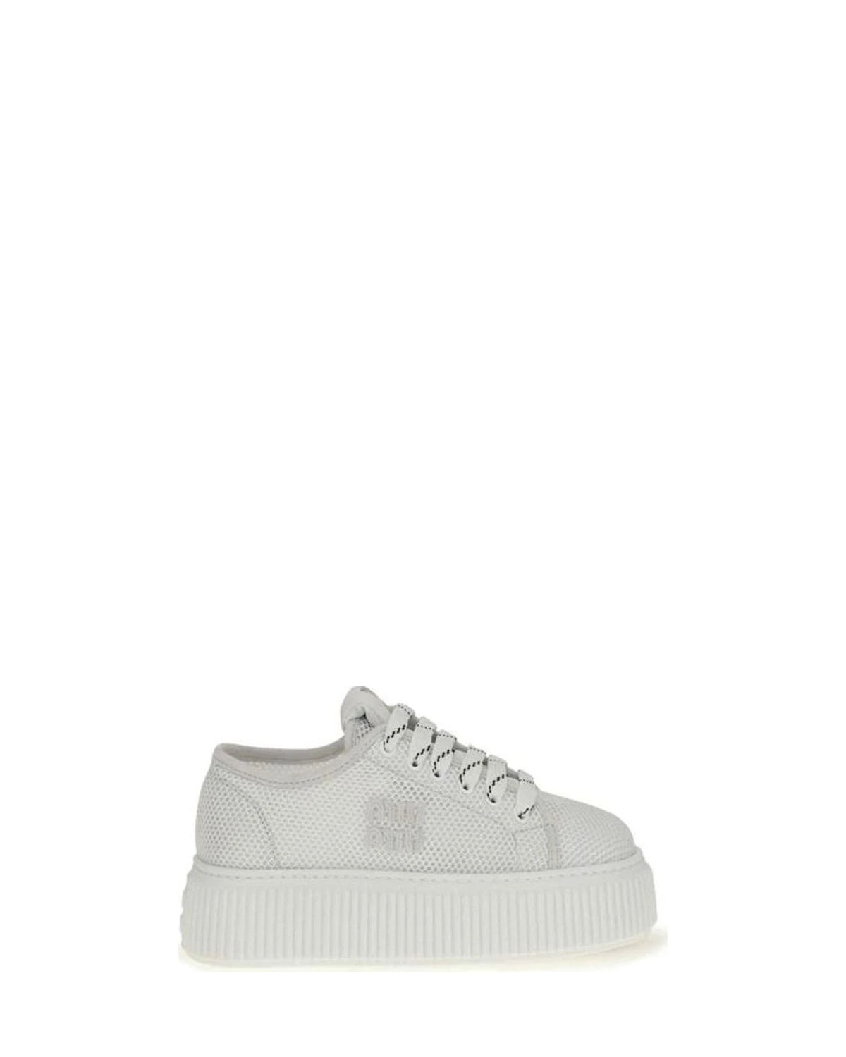 Miu Miu White Platform Sneakers 
