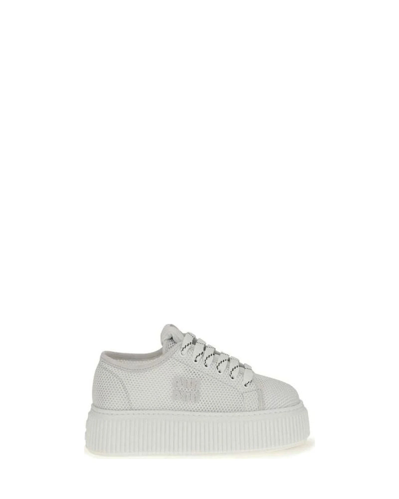 Miu Miu White Platform Sneakers 