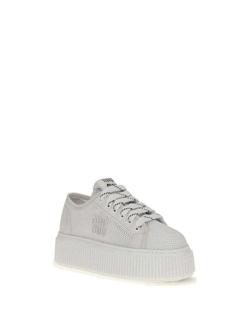 Miu Miu White Platform Sneakers 