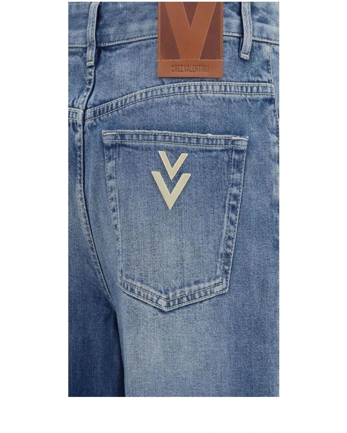 Valentino Garavani Jean in blue, Cotton — view 3
