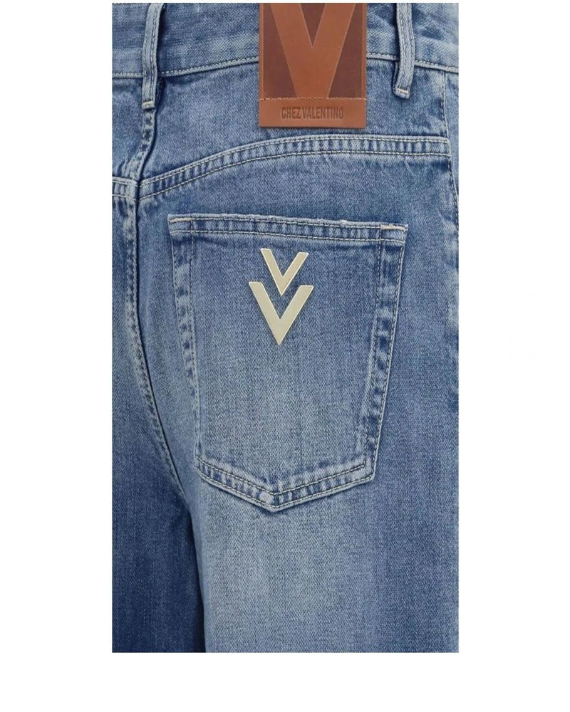 Valentino Garavani Jean in blue, Cotton — view 3
