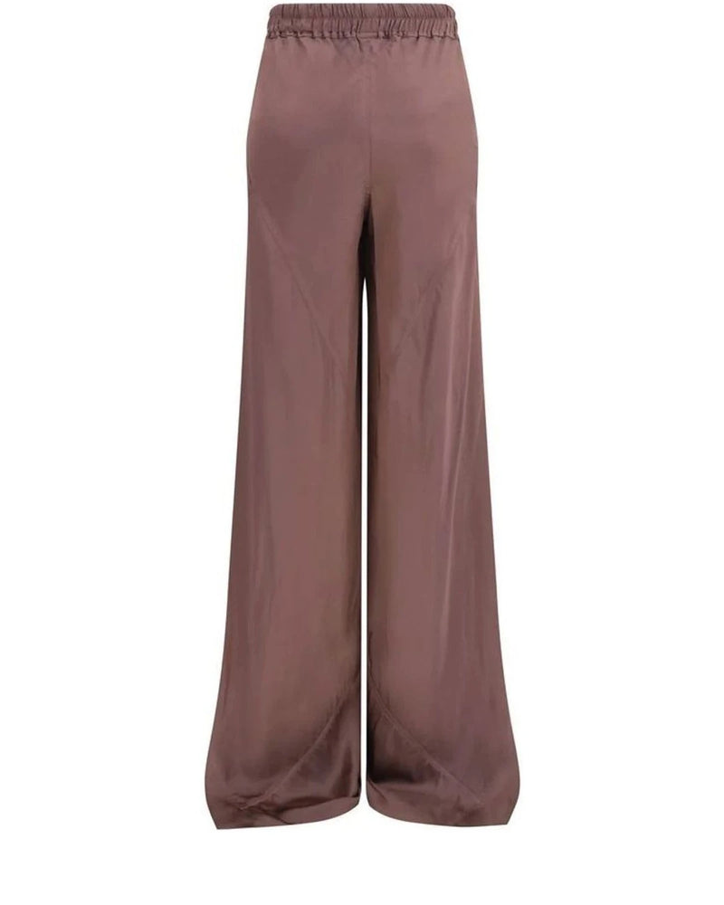 Rick Owens Palazzo Pant in brown, Silk — view 2