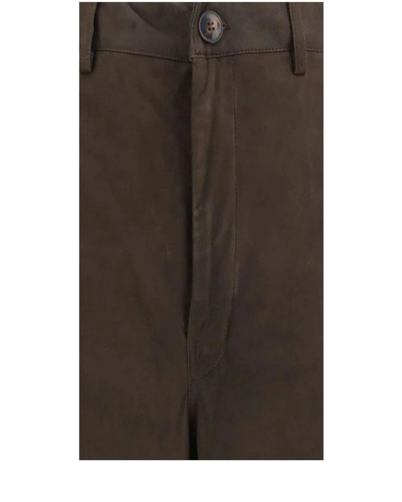 Rick Owens Palazzo Pant in brown, Calf Leather — view 3
