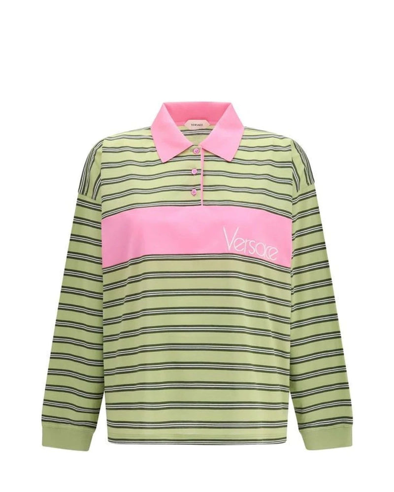 Versace Polo in green, Cotton