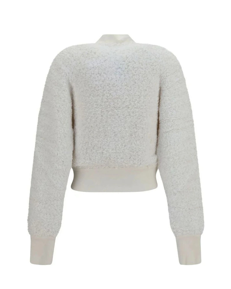 Balmain Bomber Jacket in white, Viscose — view 2