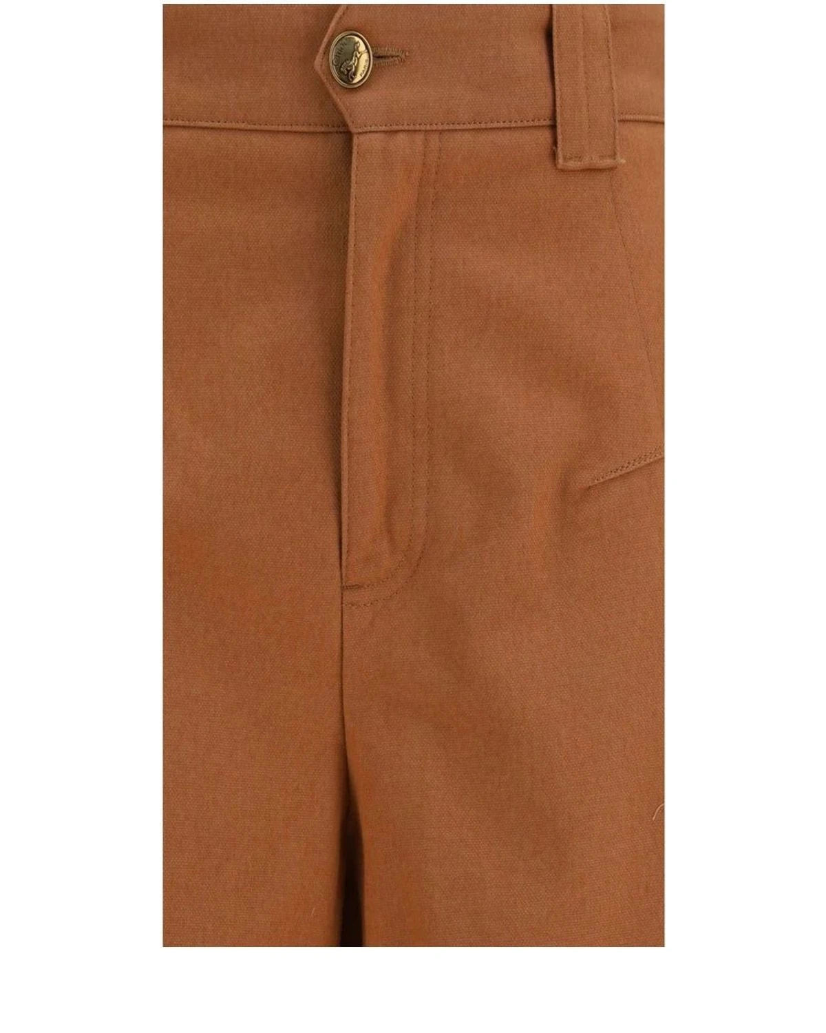 Chloé Trouser in orange, Cotton — view 3