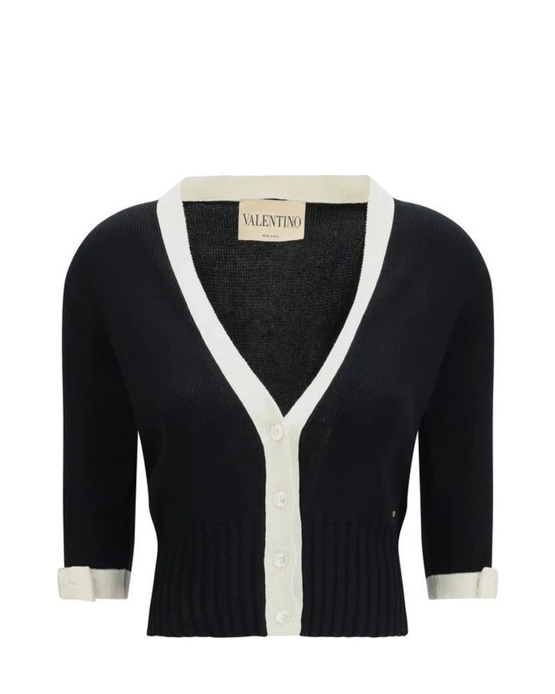 Valentino Garavani Cardigan in black, Cotton