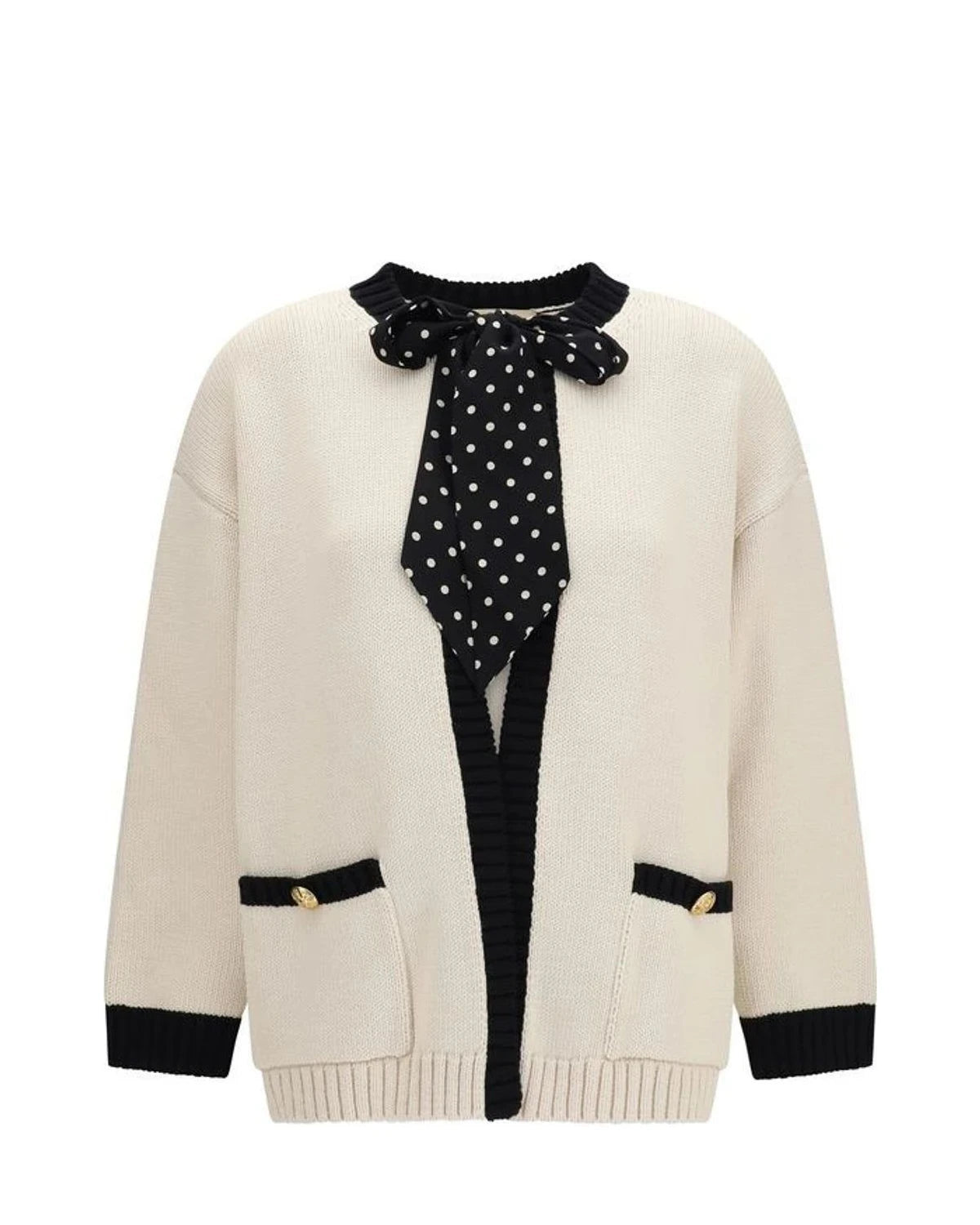Valentino Garavani Cardigan in beige, Cotton