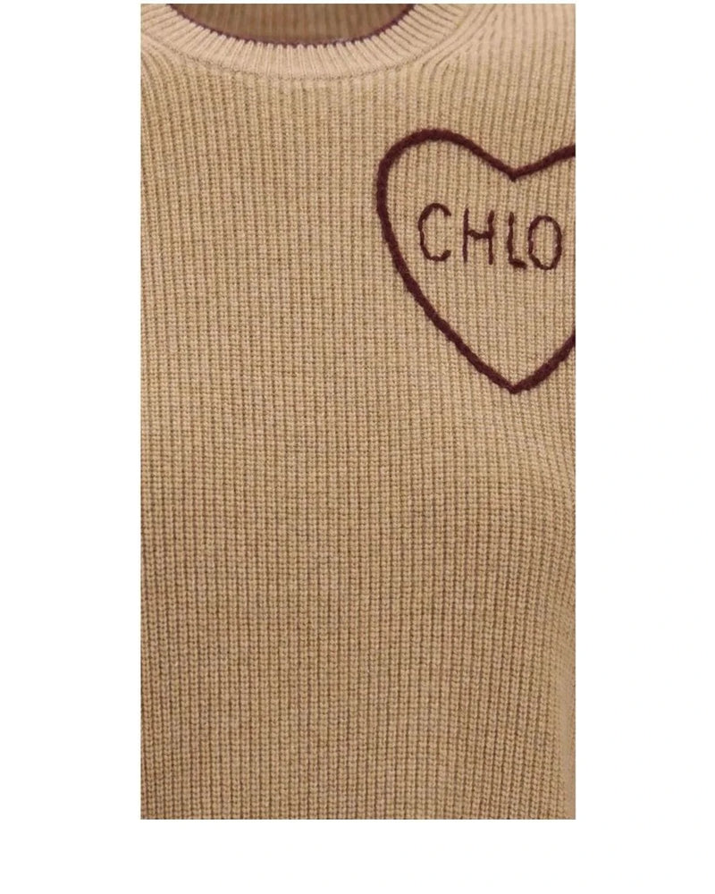 Chloé Sweater in beige, Merino Wool — view 3