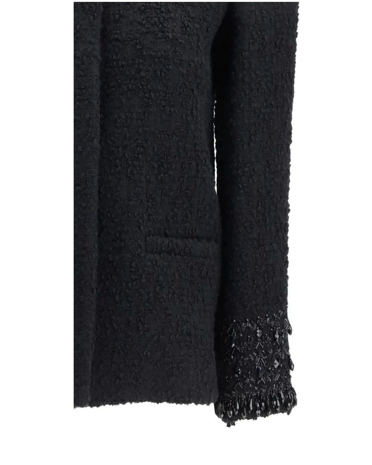 Valentino Garavani Bolero Jacket in black, Fleece Wool — view 3
