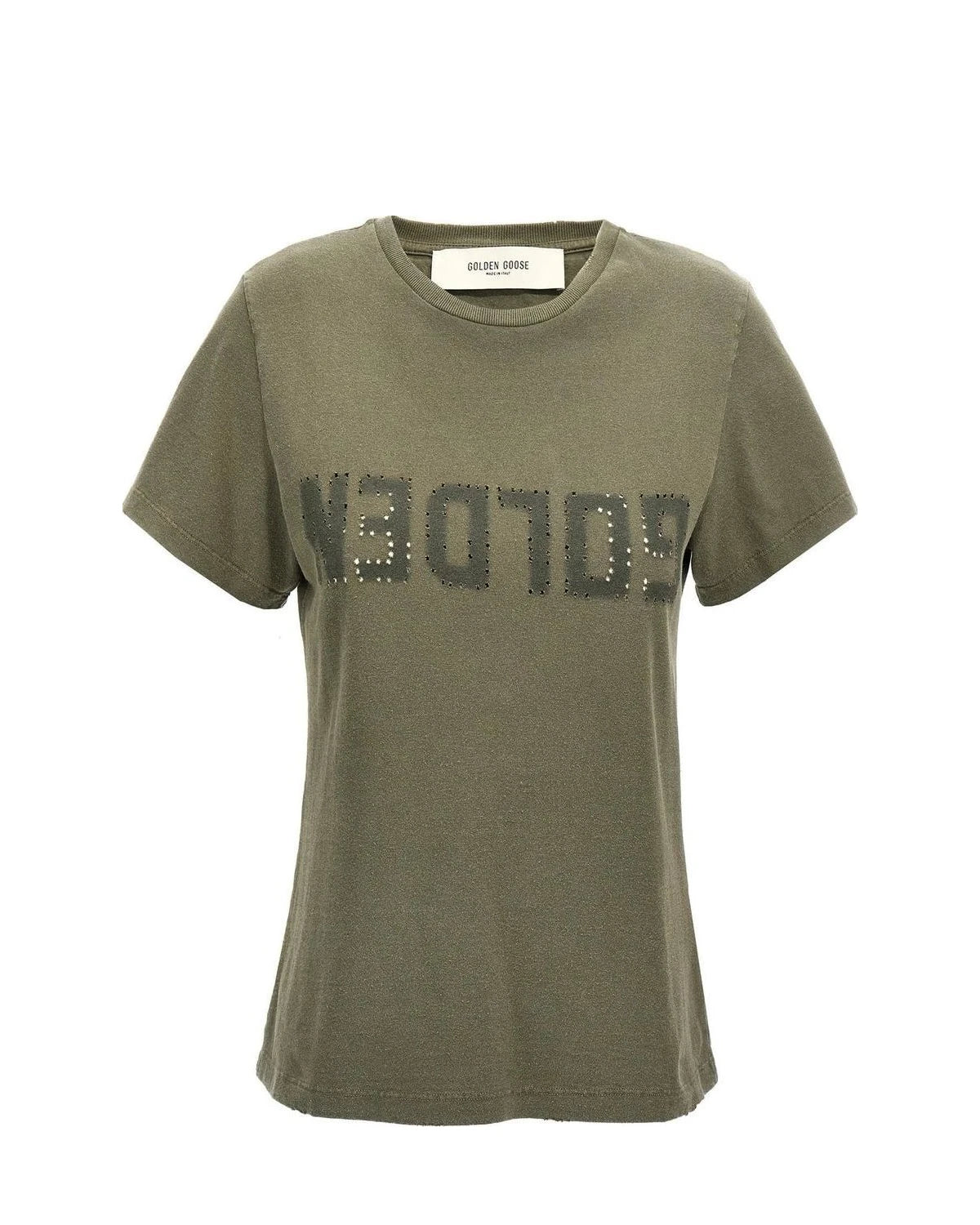 Golden Goose T-Shirt in green, Cotton