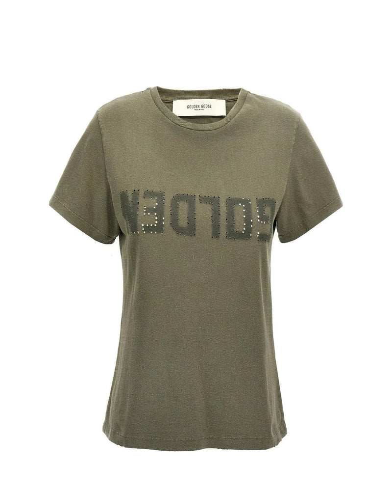 Golden Goose T-Shirt in green, Cotton