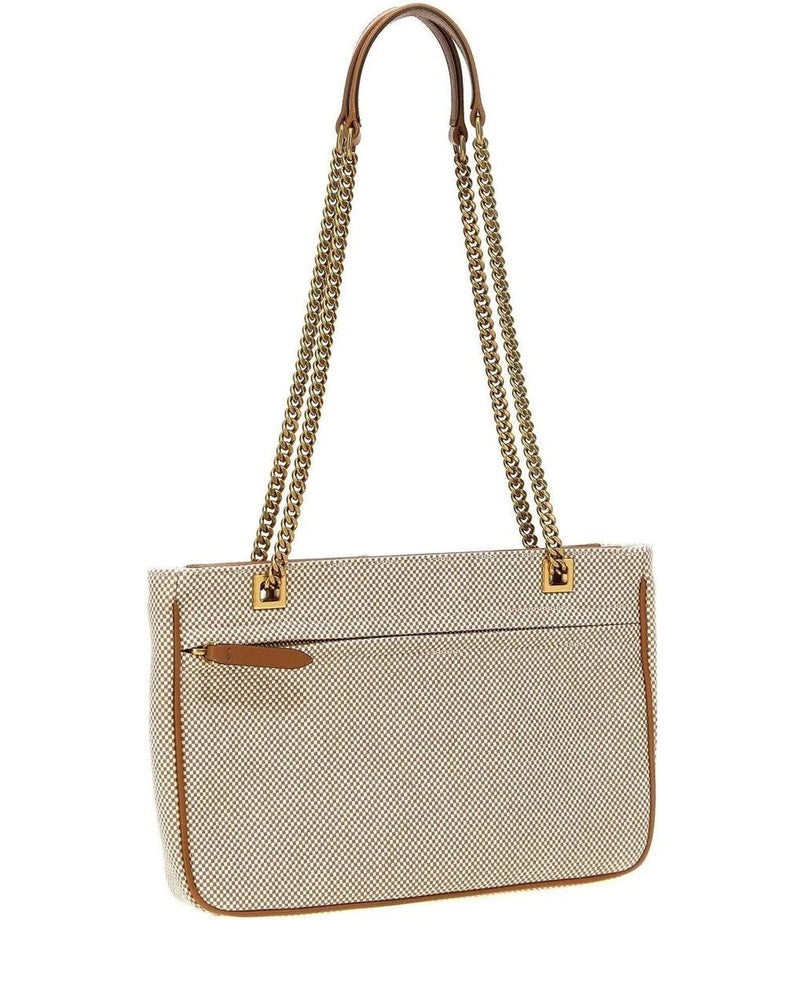 Valentino Garavani Shoulder Bag in beige, Cotton — view 2