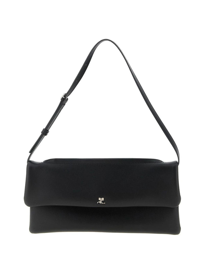 Courrèges Shoulder Bag in black, Cow Leather