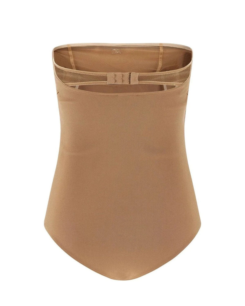 Courrèges Bodysuit in beige, Viscose — view 2