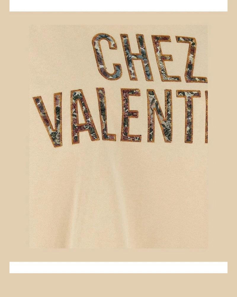 Valentino Garavani T-Shirt in beige, Cotton — view 4