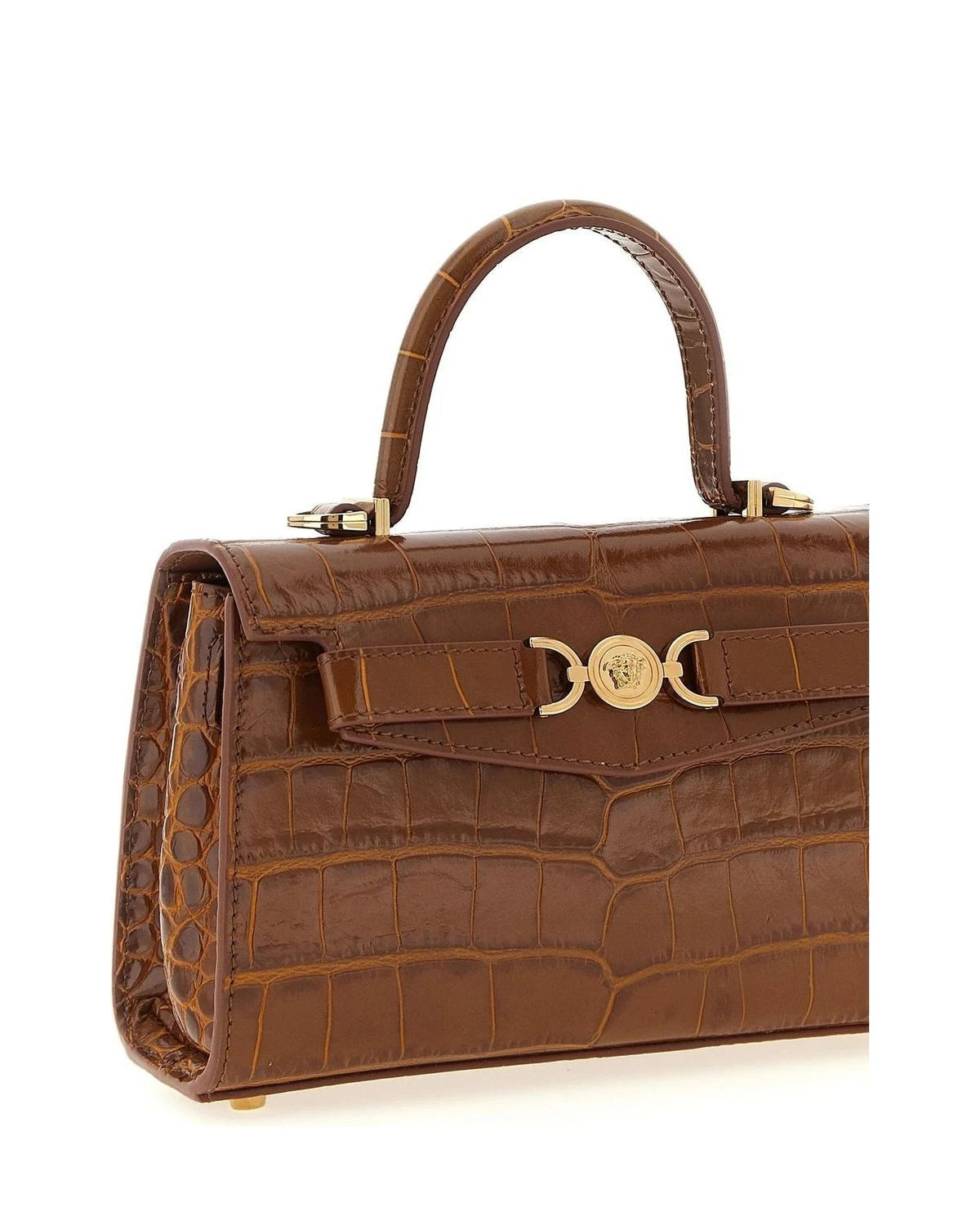 Versace Satchel Bag in brown, Calfskin Leather — view 3
