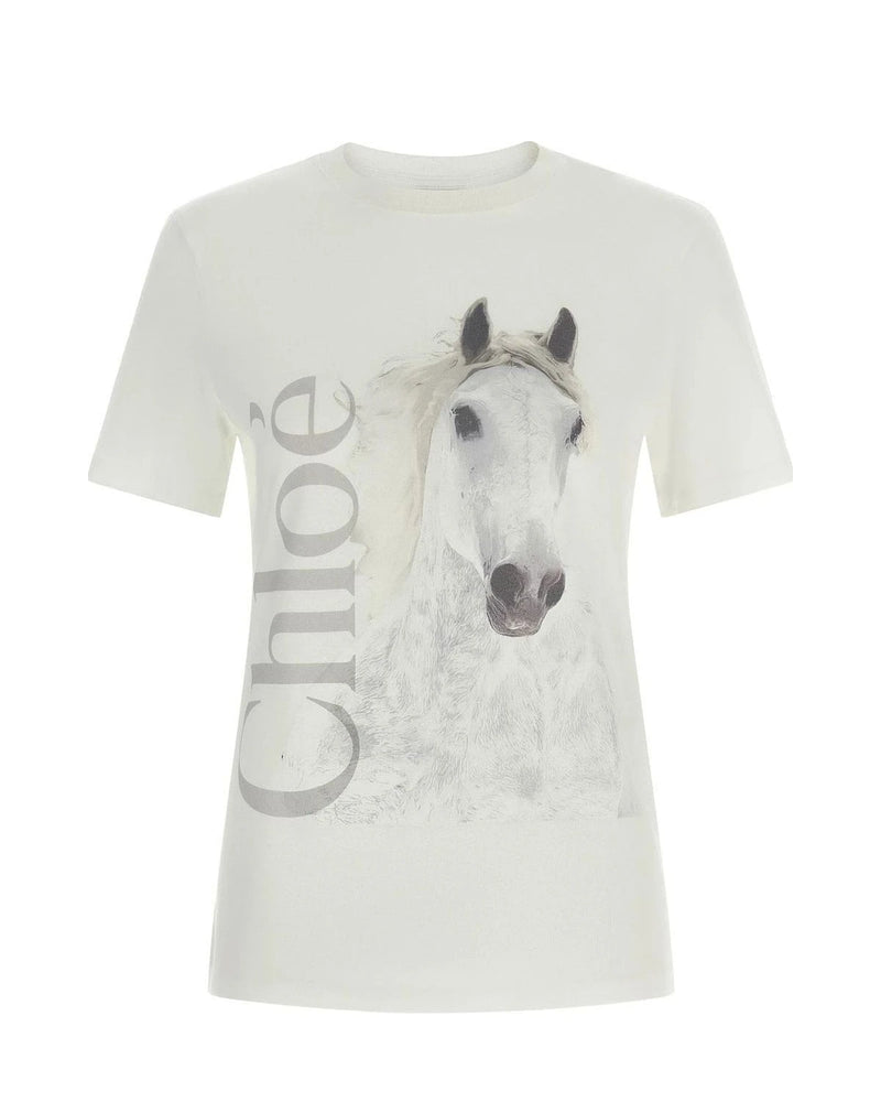 Chloé T-Shirt in white, Cotton