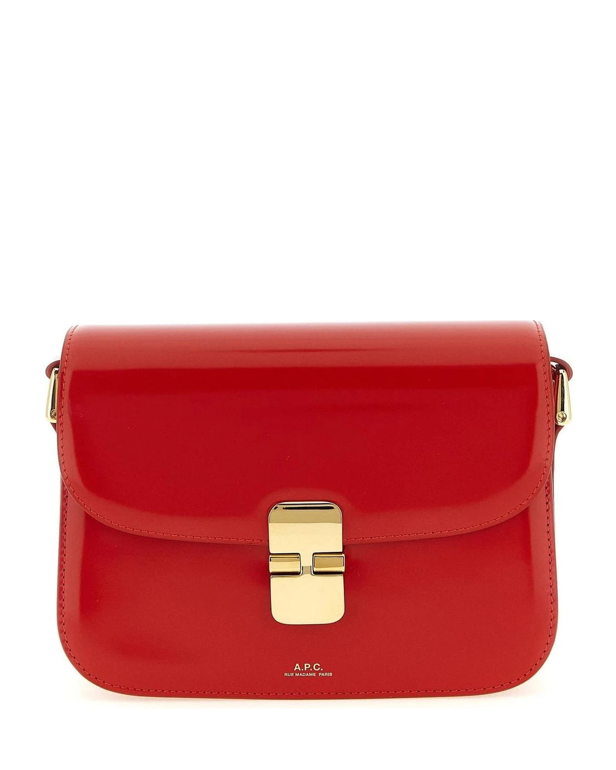 A.P.C. Cross Body Bag in red, Cow Leather