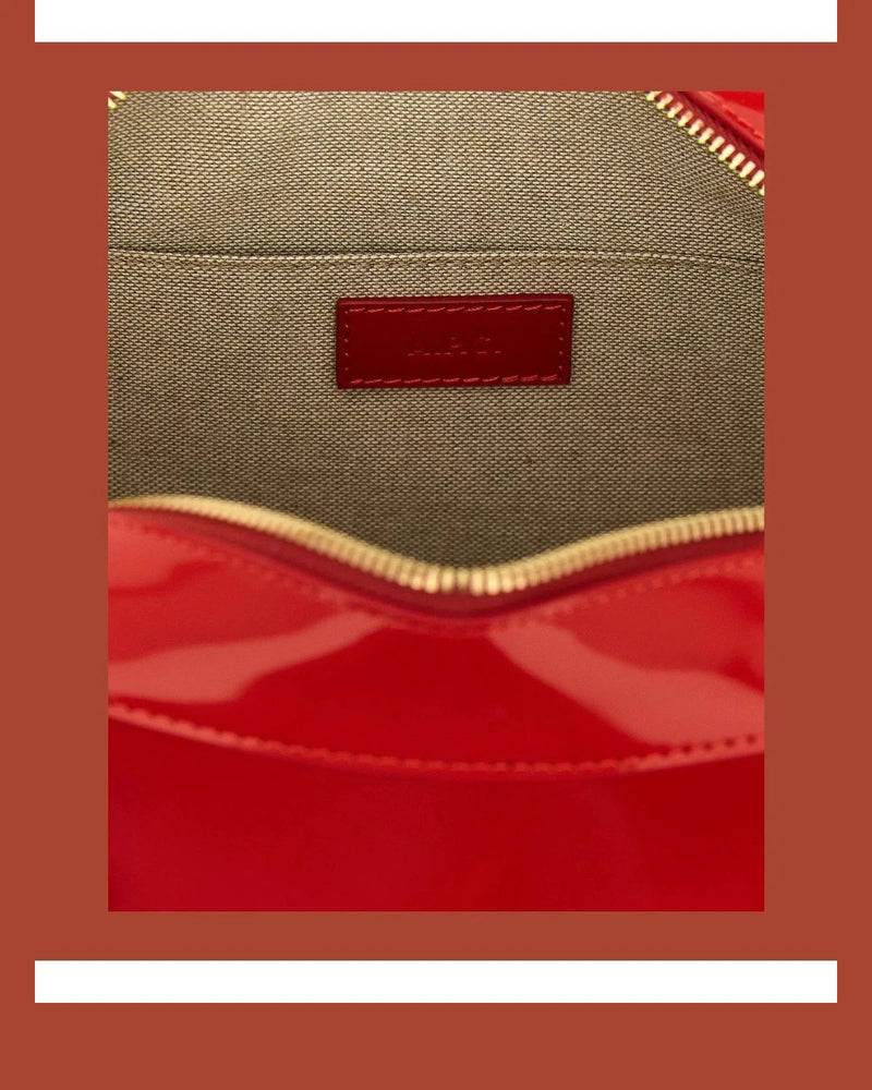 A.P.C. Satchel Bag in red, Cow Leather — view 4
