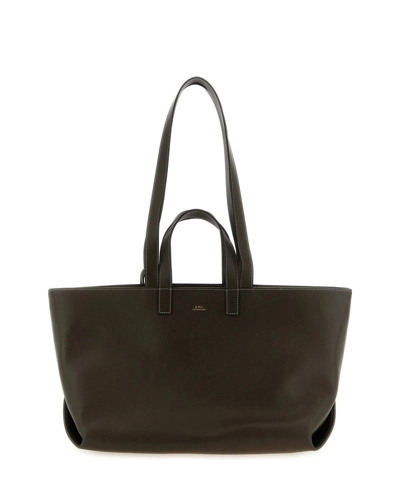 A.P.C. Tote Bag in brown, Cow Leather
