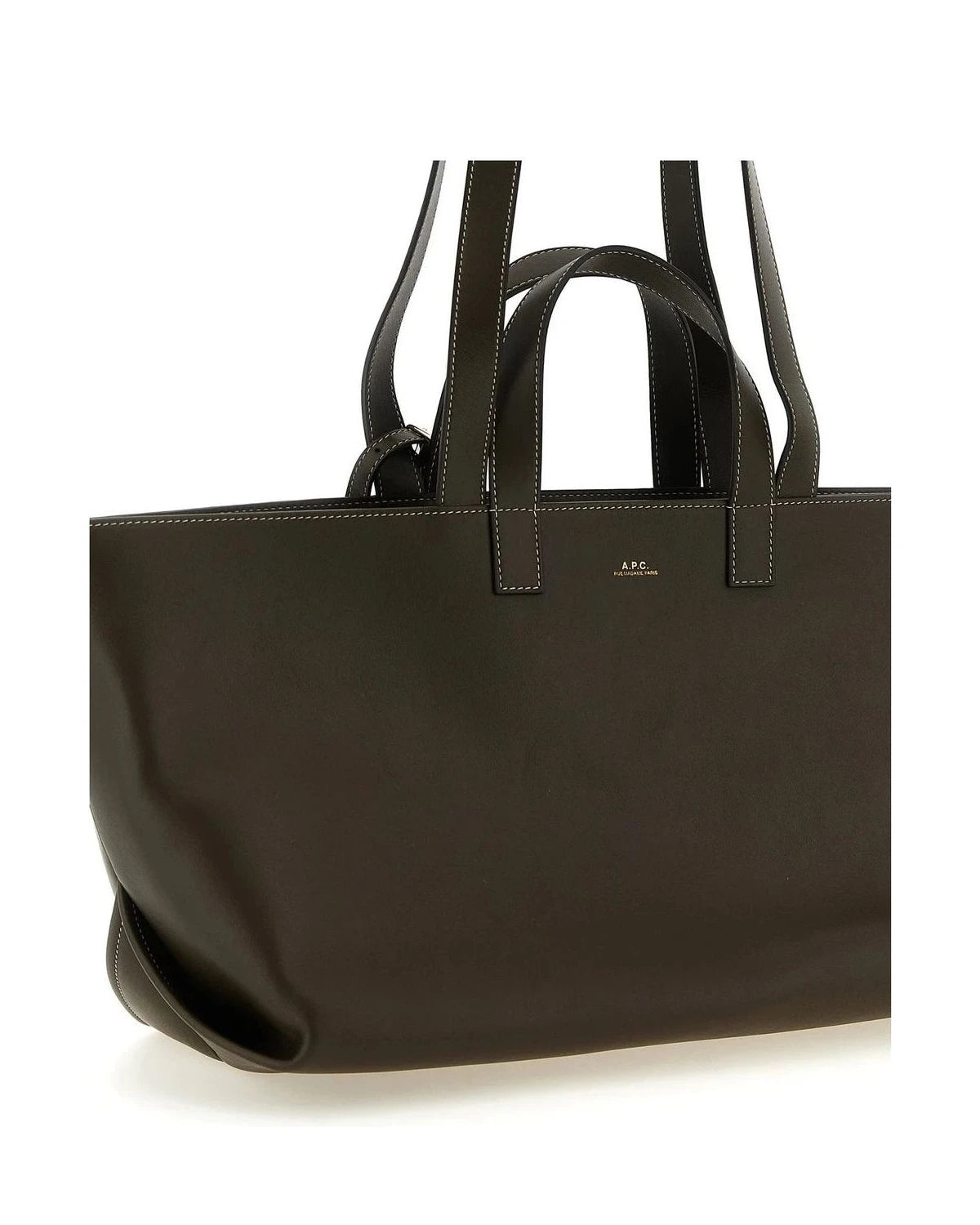 A.P.C. Tote Bag in brown, Cow Leather — view 3