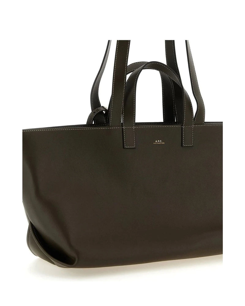A.P.C. Tote Bag in brown, Cow Leather — view 3