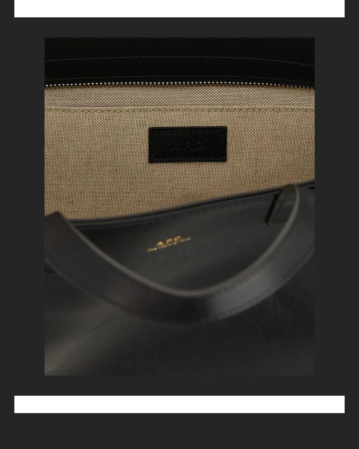A.P.C. Tote Bag in black, Cow Leather — view 4