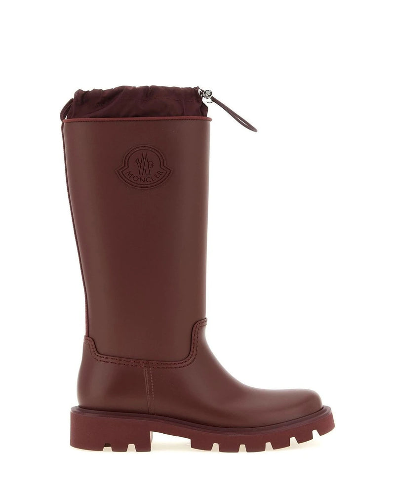 Moncler Burgundy Knee High Boots 