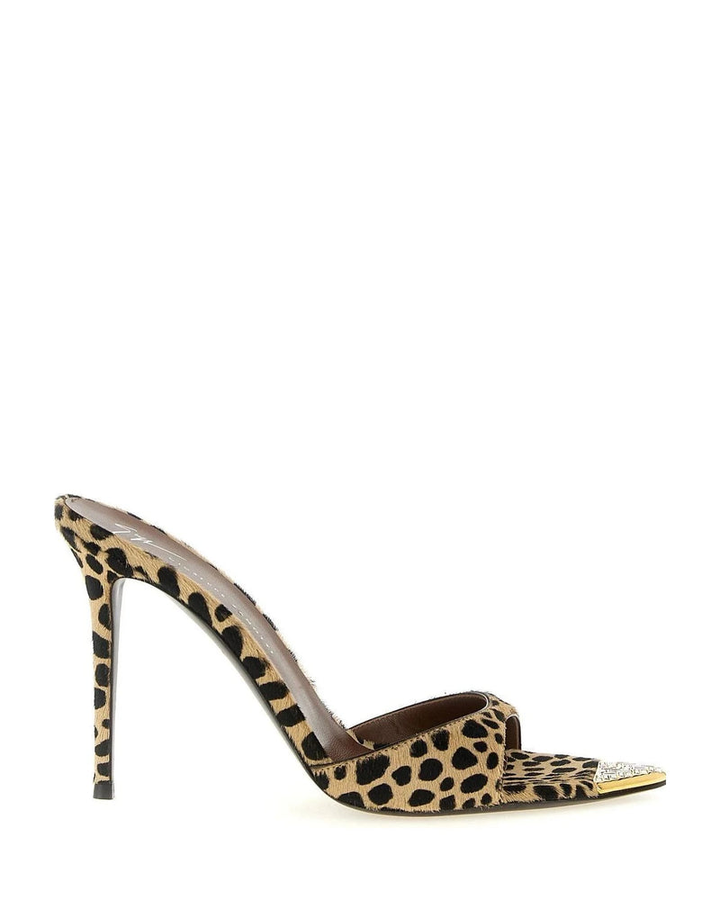 Giuseppe Zanotti Leopard Stiletto Sandals 