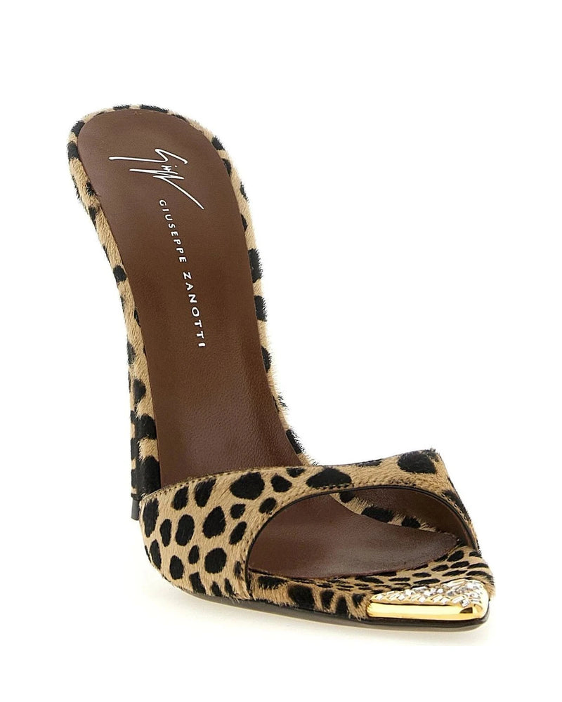 Giuseppe Zanotti Leopard Stiletto Sandals 