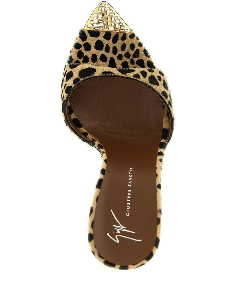 Giuseppe Zanotti Leopard Stiletto Sandals 