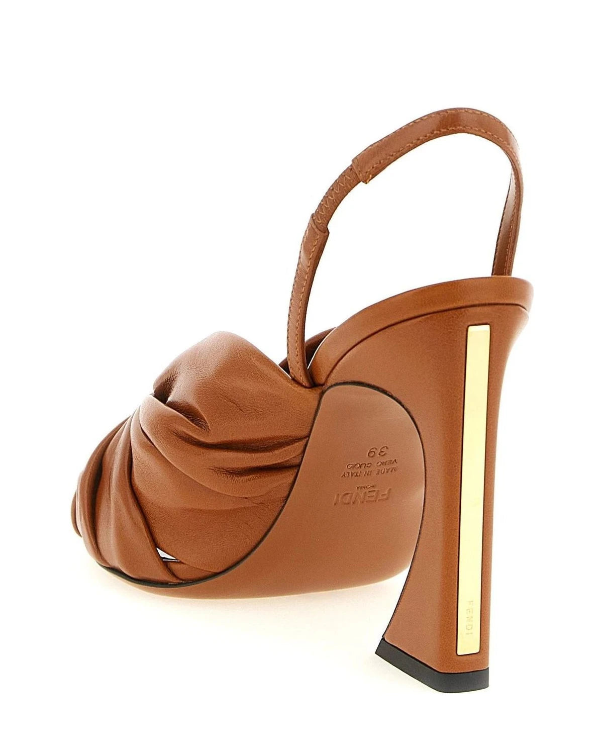 Fendi Brown Stiletto Sandals 