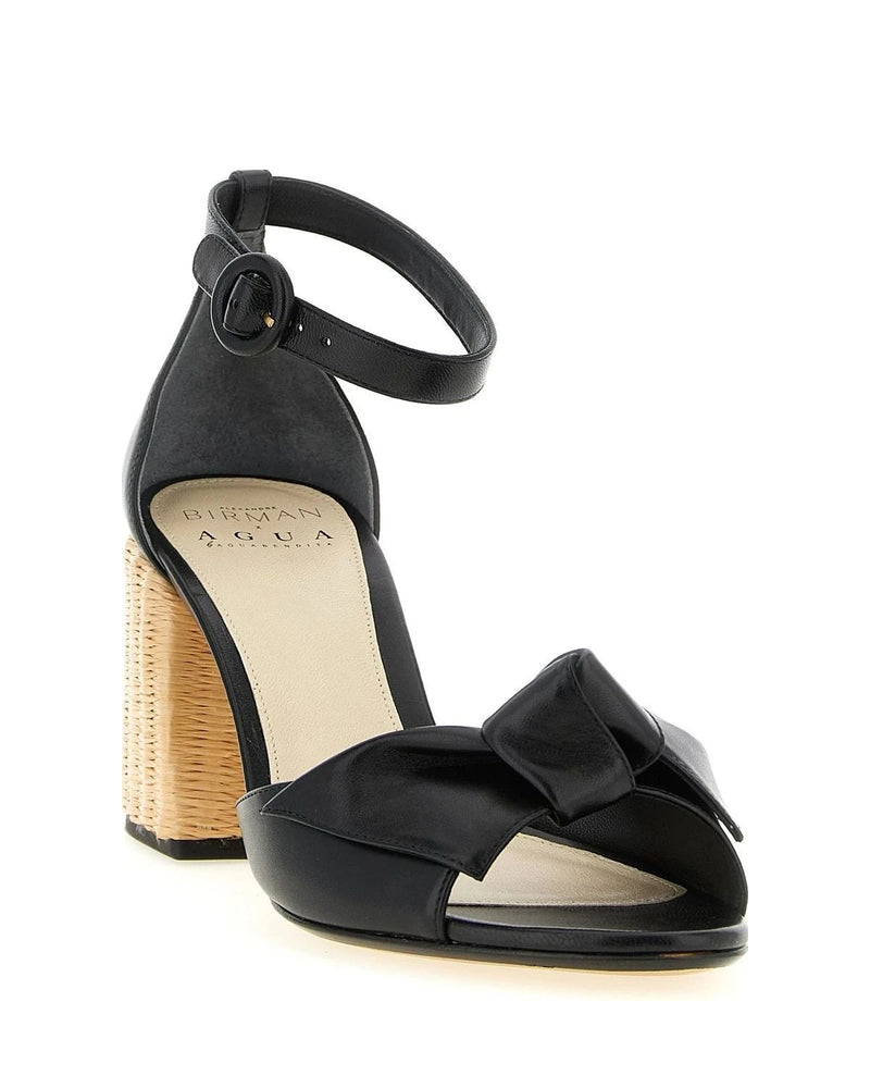 Alexandre Birman Cowhide Black Stiletto Sandals 