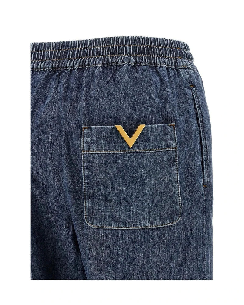 Valentino Garavani Jean in blue, Cotton — view 4