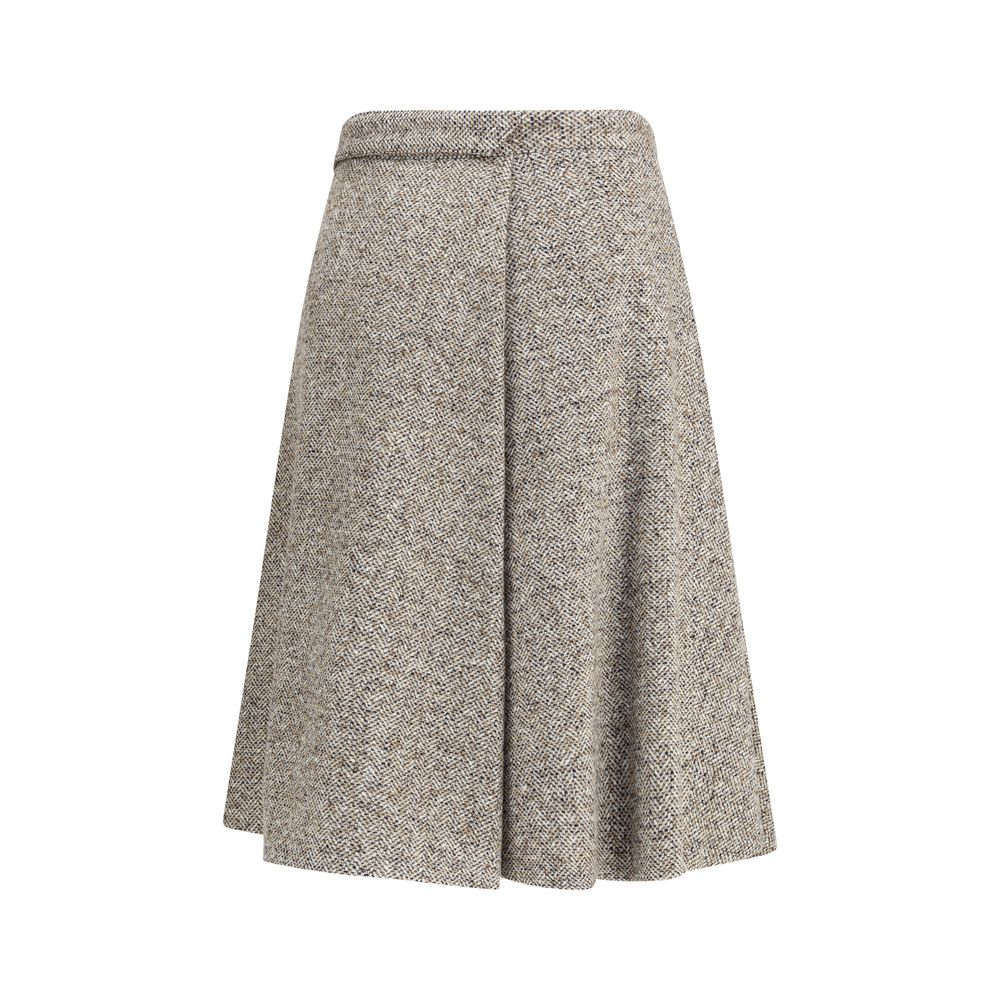 Brunello Cucinelli Wool Virgin Midi Skirt Glam Steals